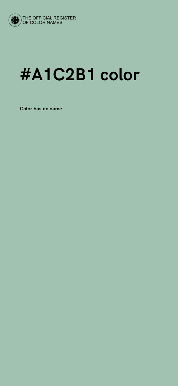#A1C2B1 color image