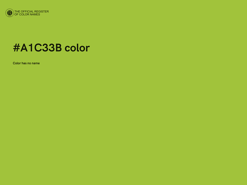 #A1C33B color image