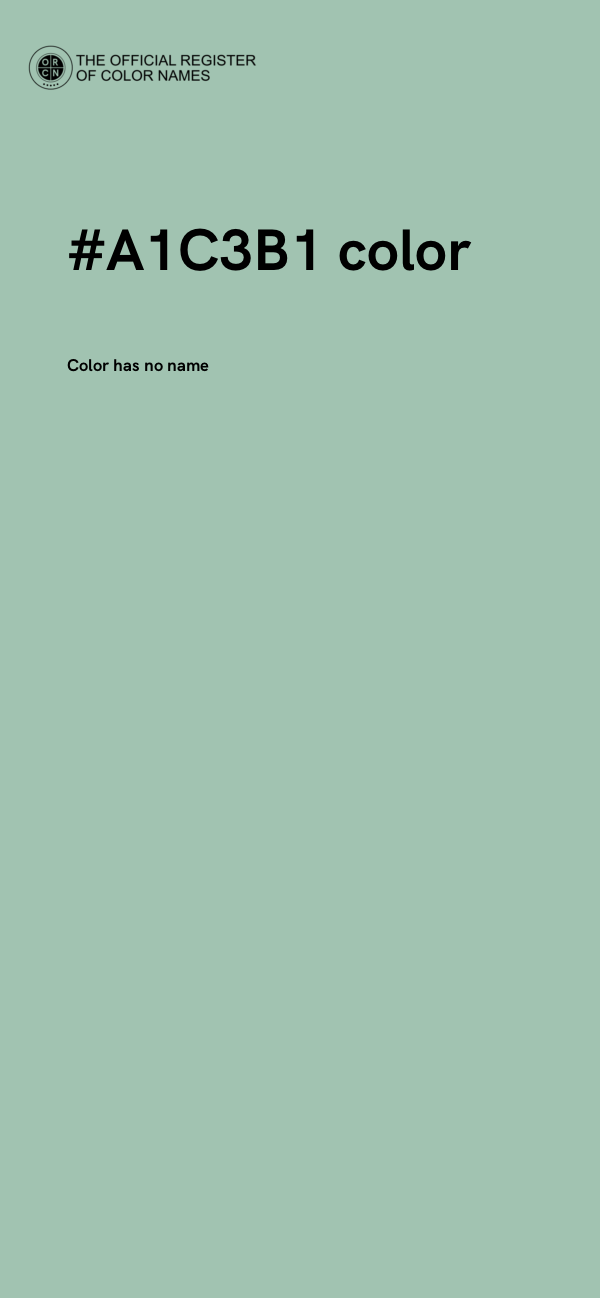 #A1C3B1 color image