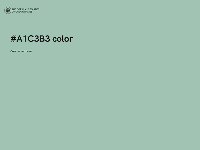 #A1C3B3 color image