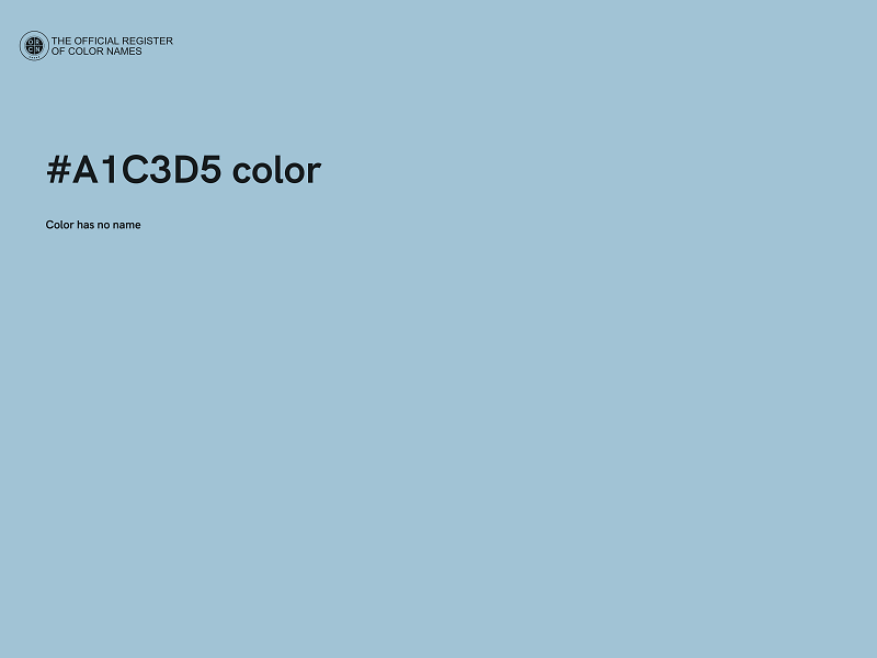 #A1C3D5 color image