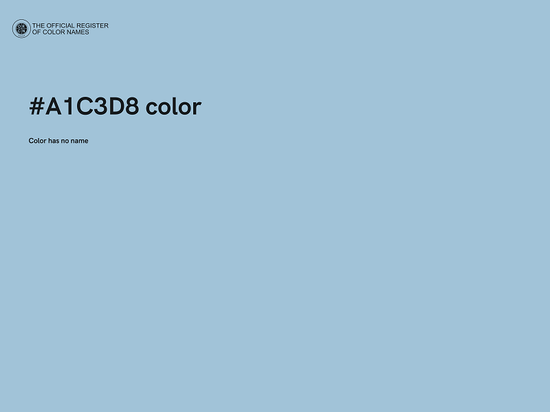 #A1C3D8 color image