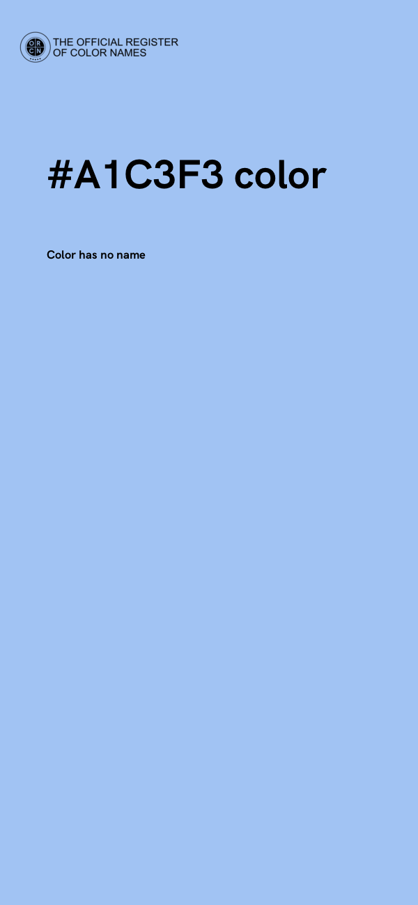 #A1C3F3 color image