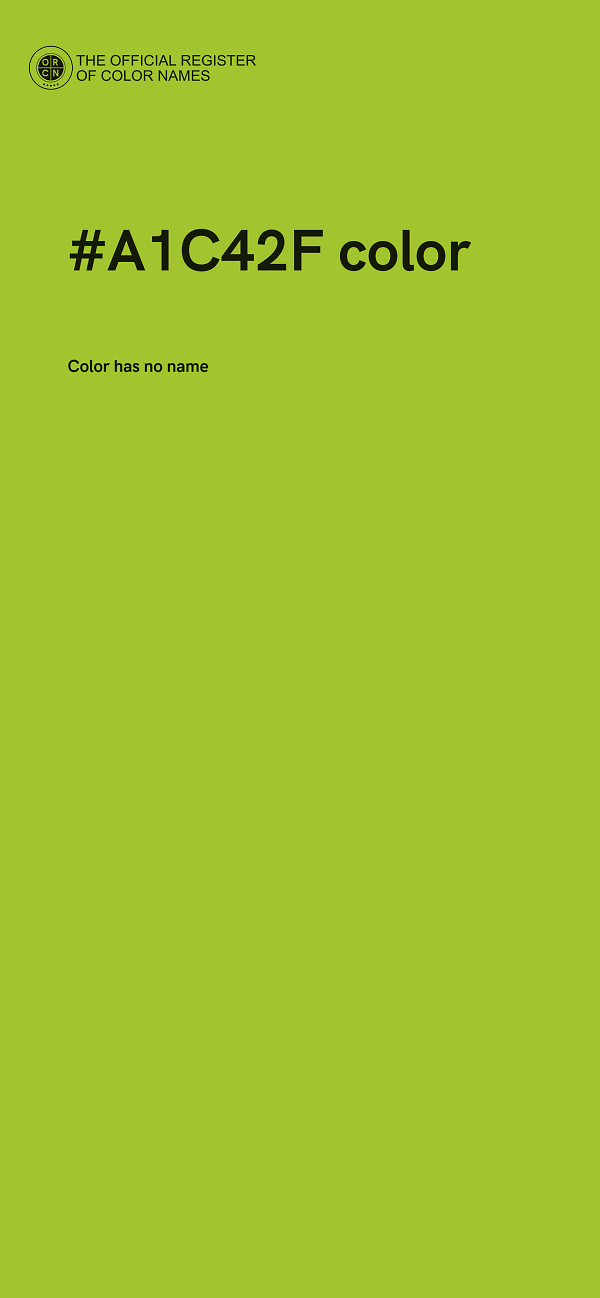 #A1C42F color image