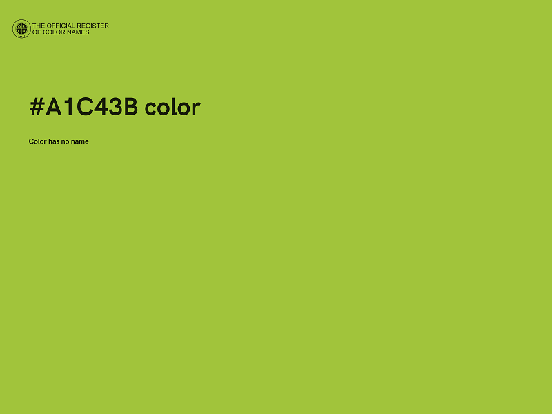 #A1C43B color image