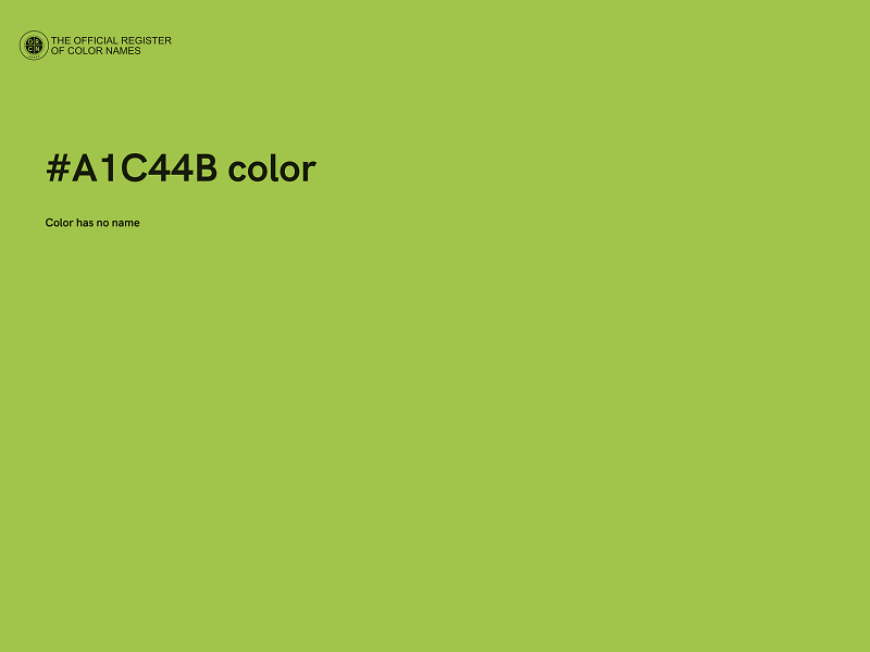 #A1C44B color image