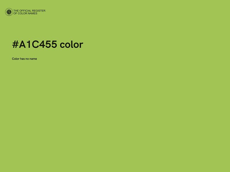 #A1C455 color image