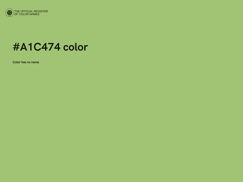 #A1C474 color image