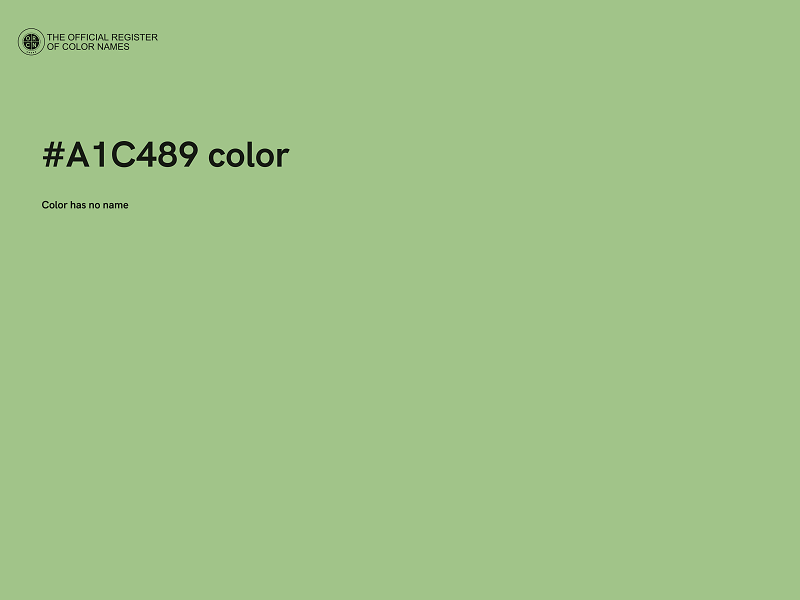 #A1C489 color image