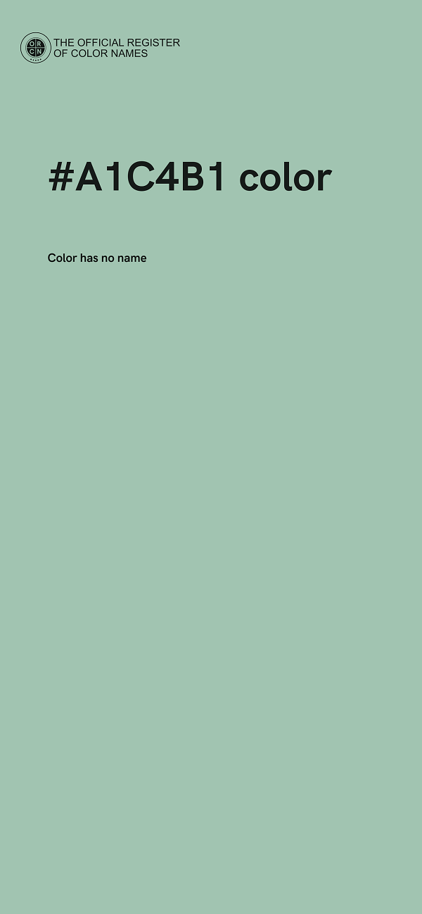 #A1C4B1 color image