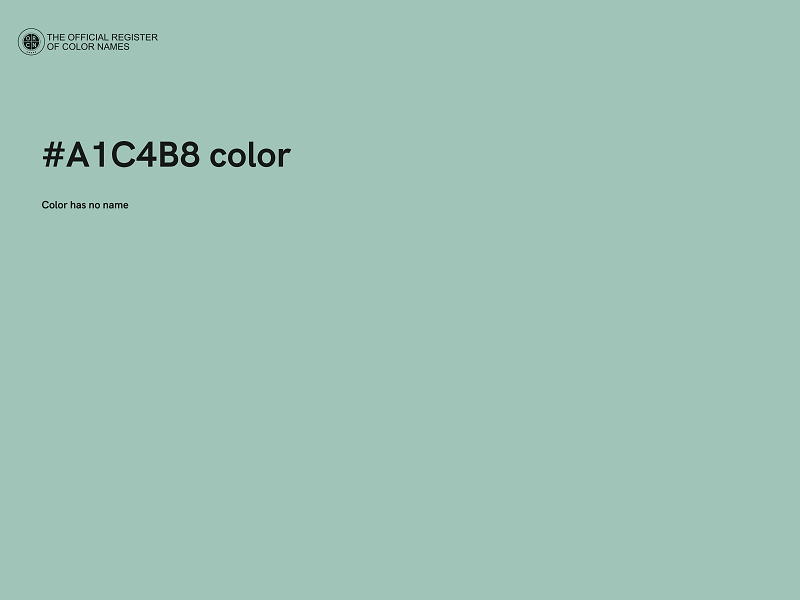 #A1C4B8 color image