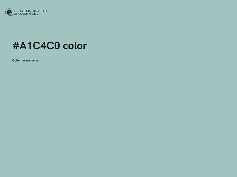 #A1C4C0 color image