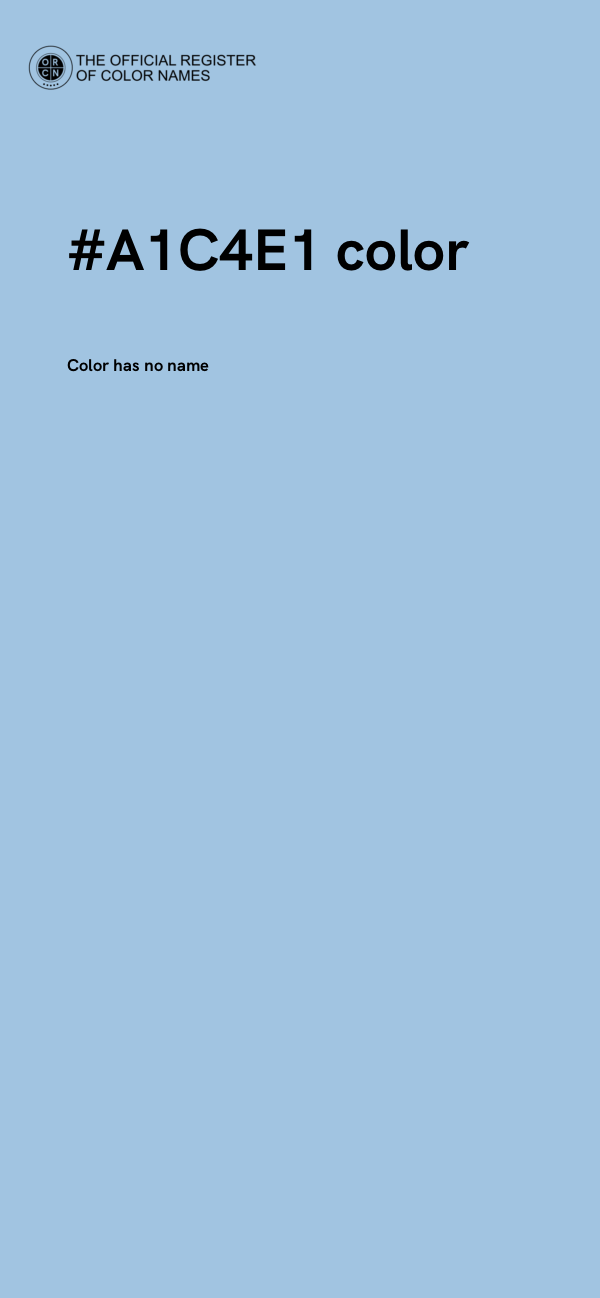 #A1C4E1 color image