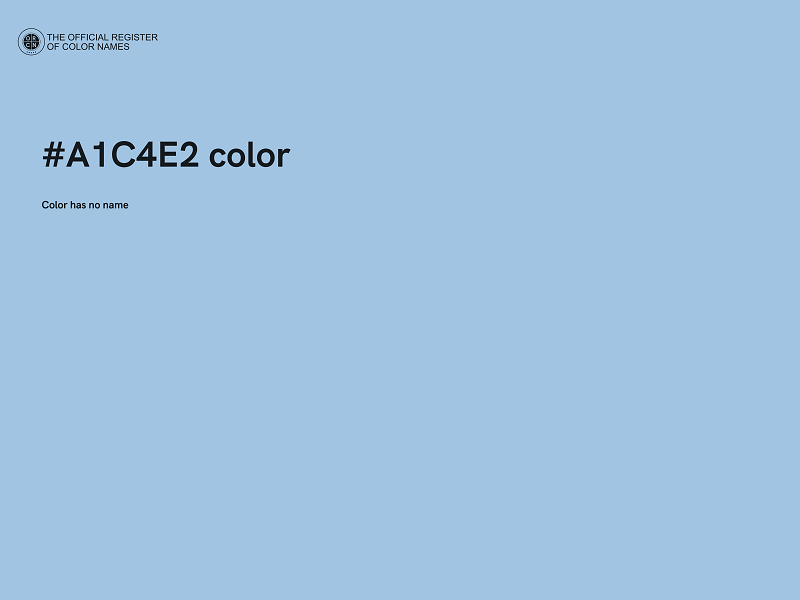 #A1C4E2 color image