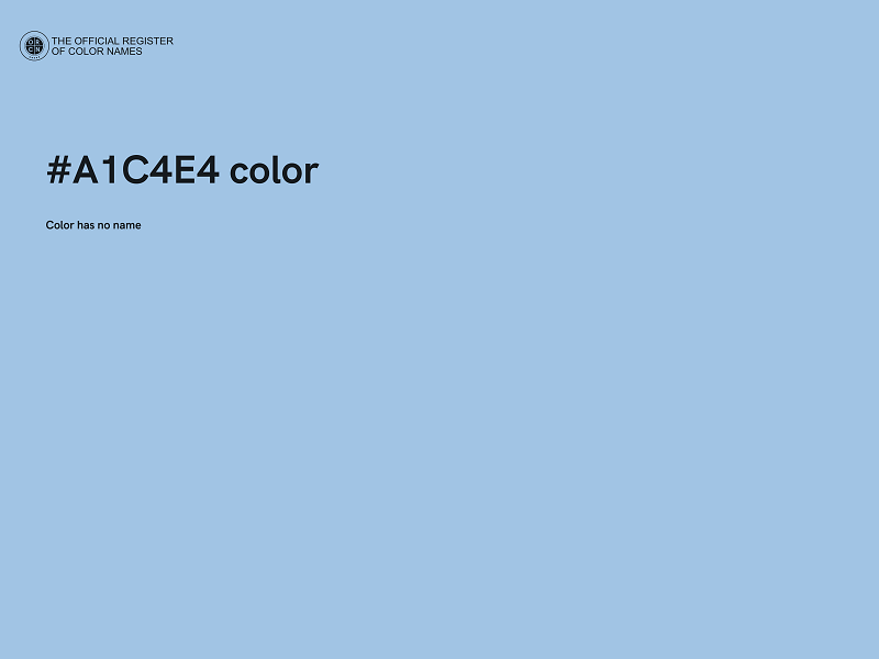 #A1C4E4 color image