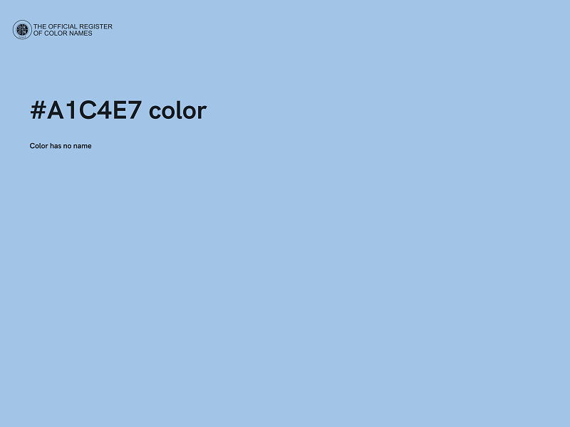 #A1C4E7 color image