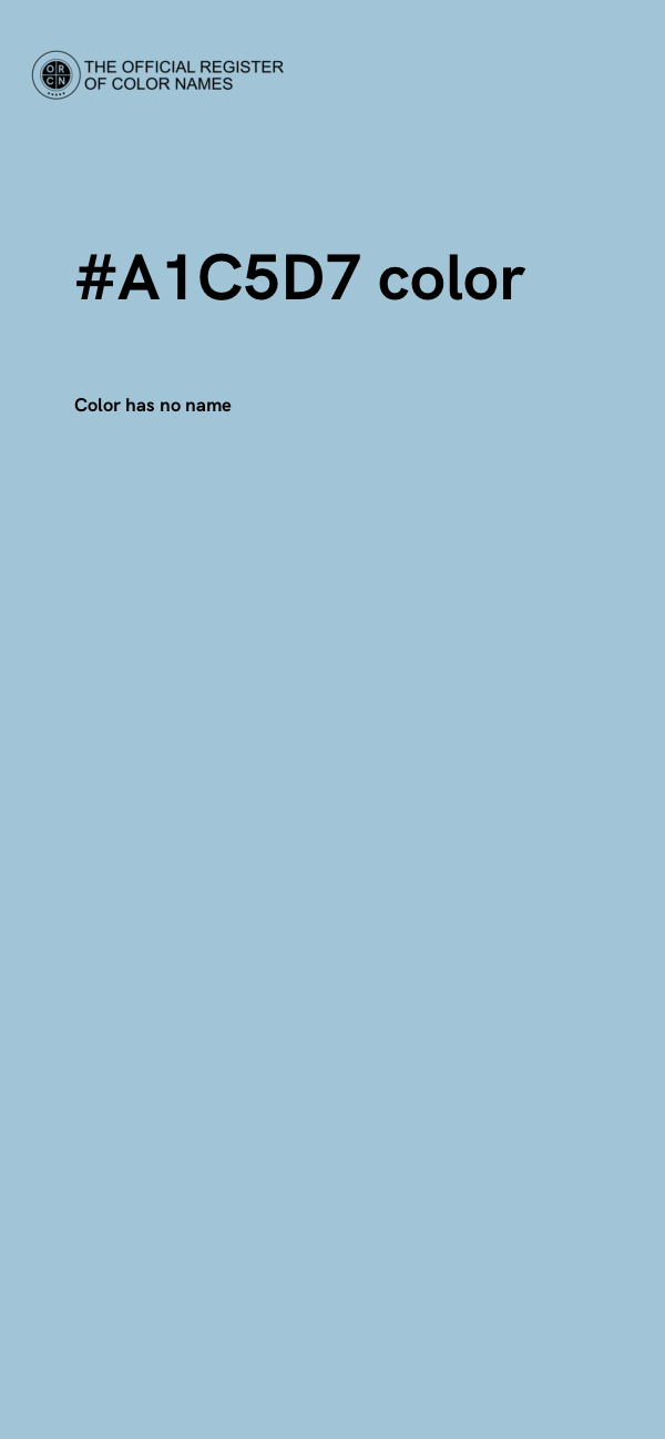 #A1C5D7 color image
