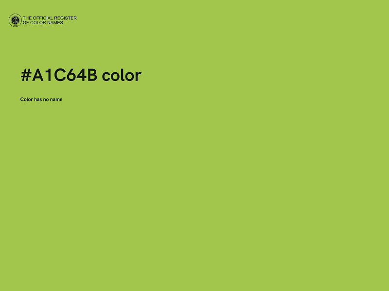 #A1C64B color image