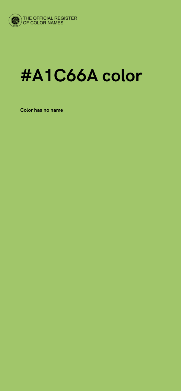 #A1C66A color image