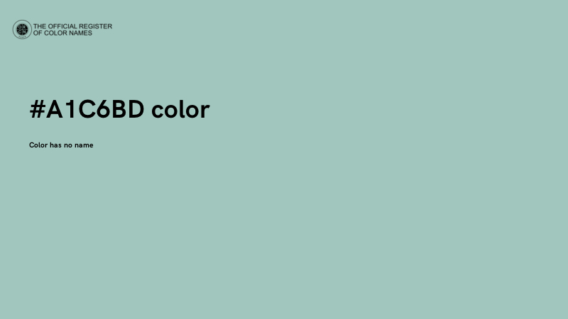 #A1C6BD color image