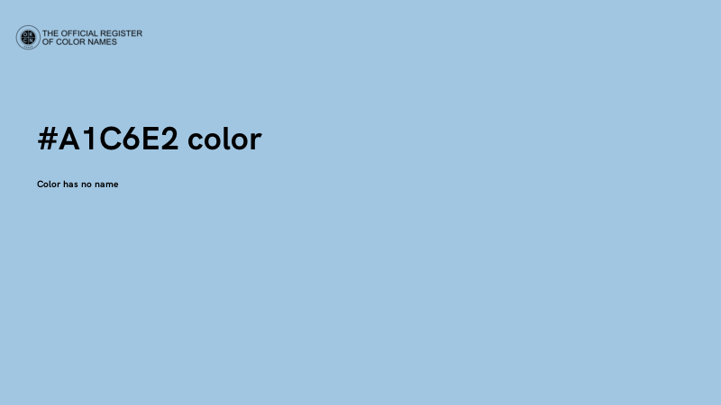 #A1C6E2 color image
