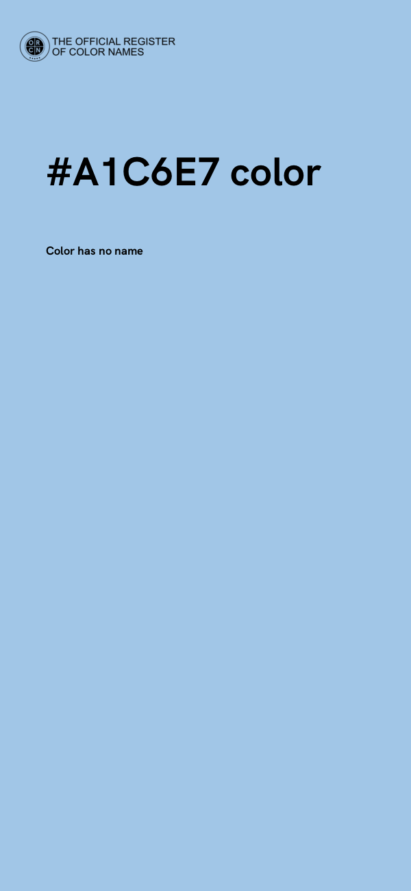 #A1C6E7 color image