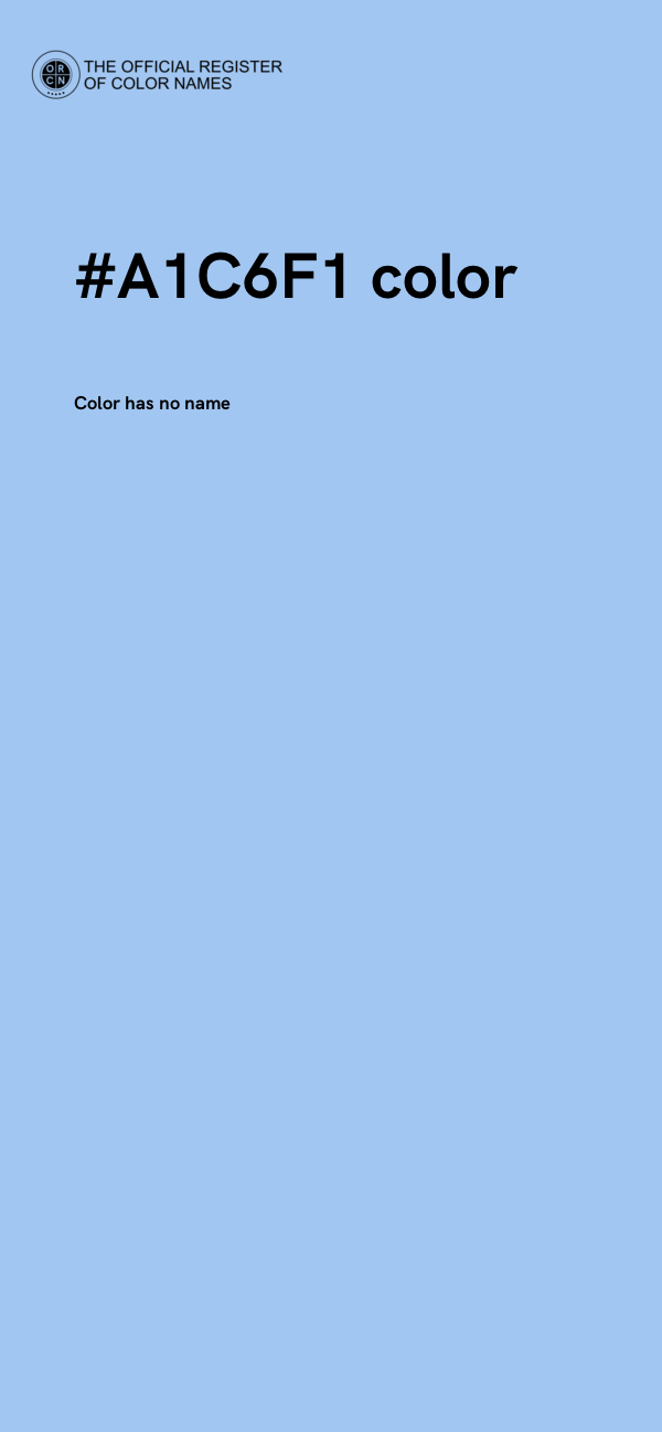 #A1C6F1 color image
