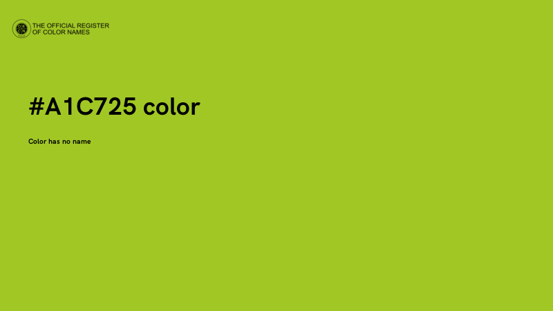 #A1C725 color image