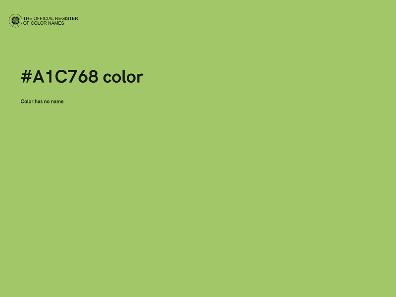 #A1C768 color image