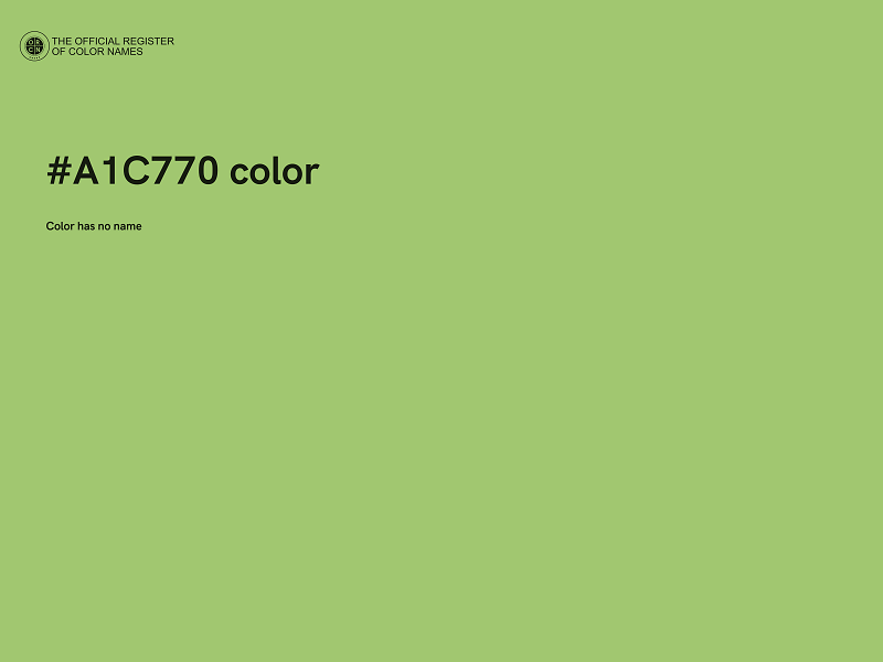 #A1C770 color image