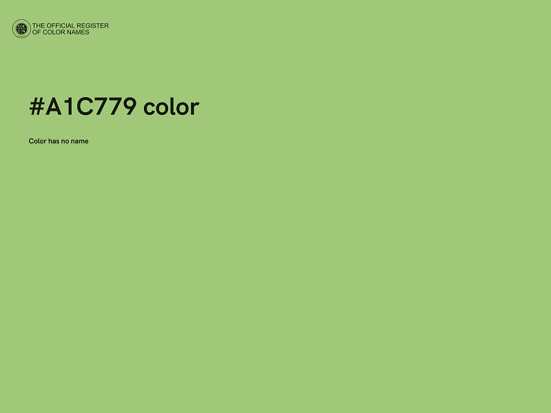 #A1C779 color image