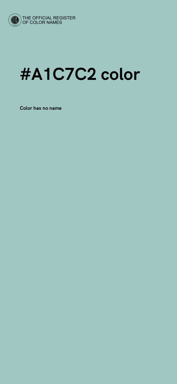 #A1C7C2 color image
