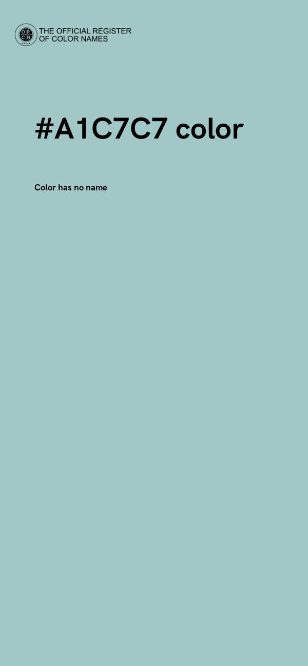 #A1C7C7 color image