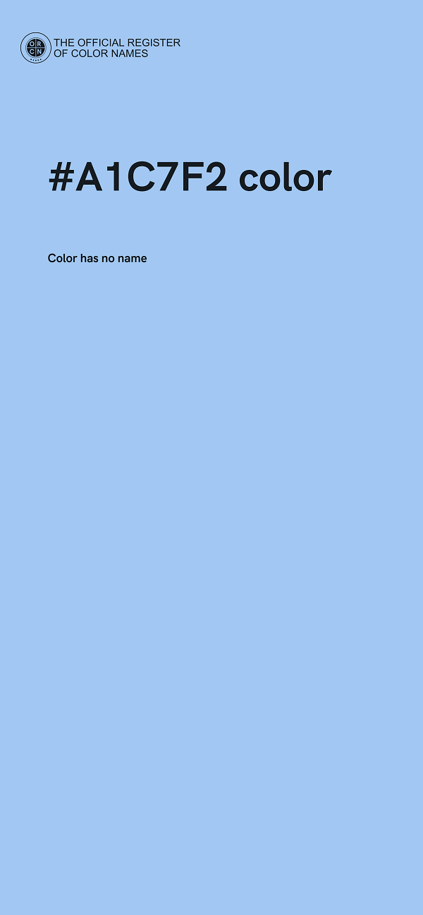 #A1C7F2 color image