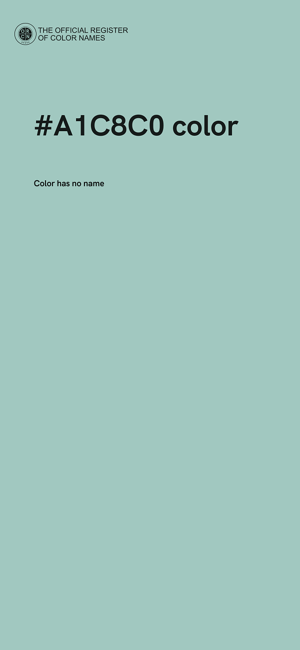 #A1C8C0 color image