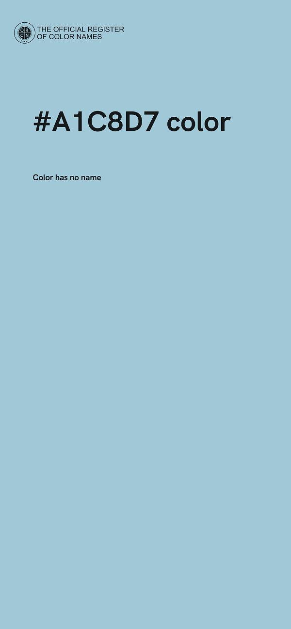 #A1C8D7 color image