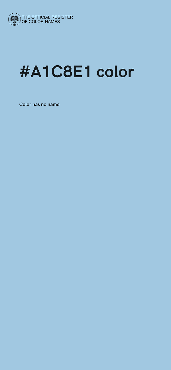 #A1C8E1 color image