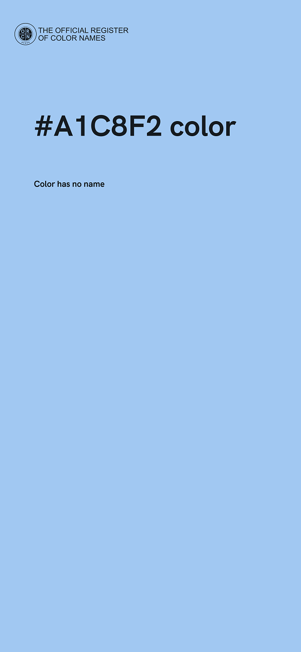 #A1C8F2 color image