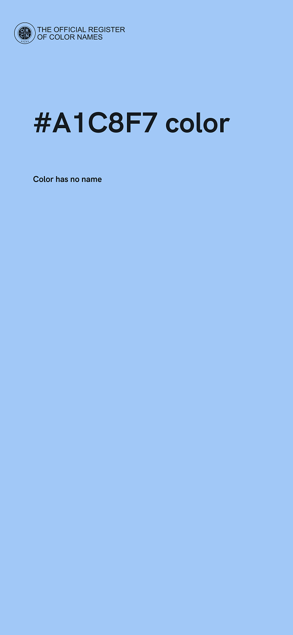 #A1C8F7 color image