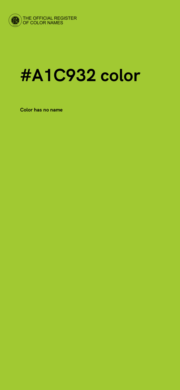 #A1C932 color image