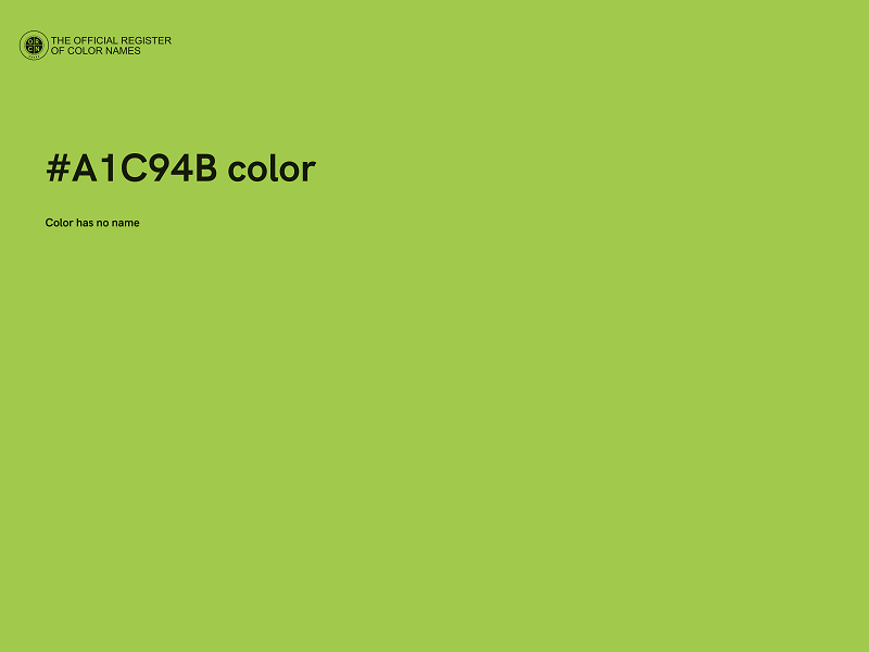 #A1C94B color image