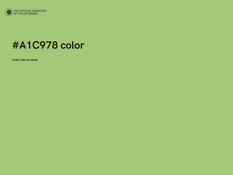 #A1C978 color image