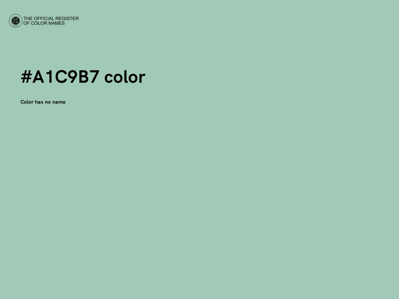#A1C9B7 color image