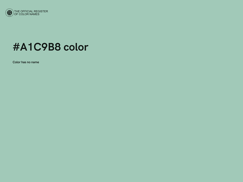 #A1C9B8 color image