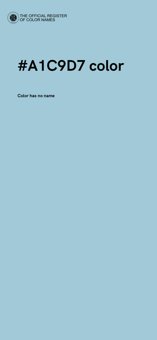 #A1C9D7 color image