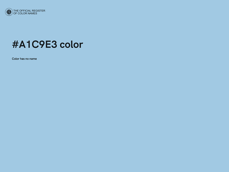 #A1C9E3 color image