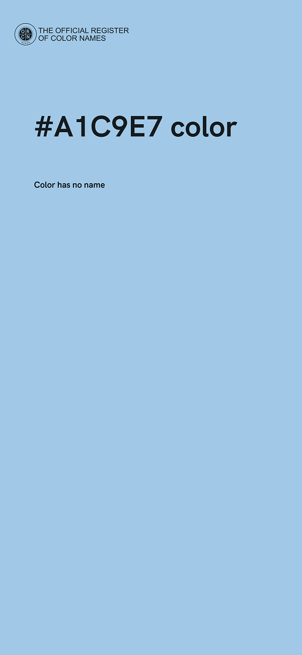#A1C9E7 color image