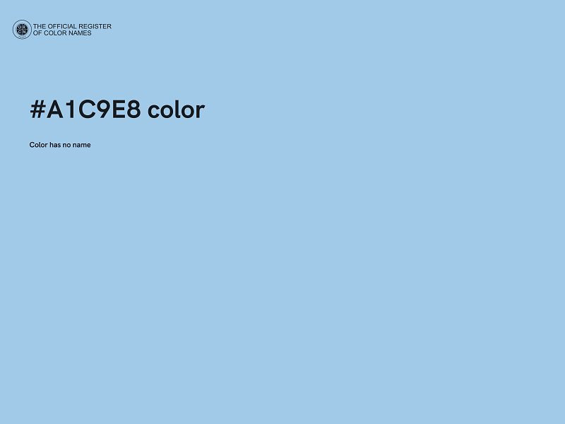 #A1C9E8 color image