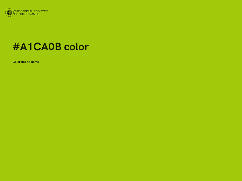 #A1CA0B color image