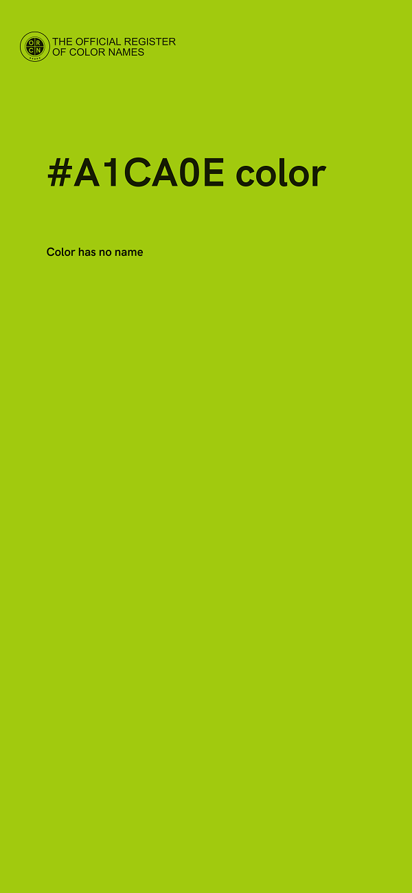 #A1CA0E color image